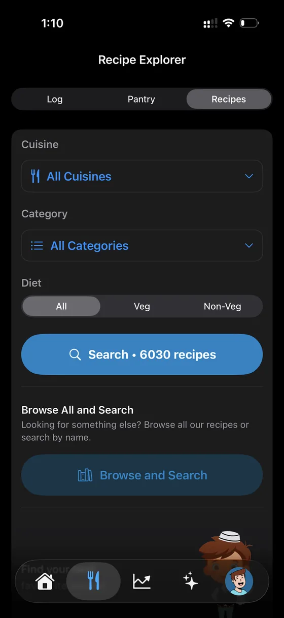 Metapace — Recipe explorer